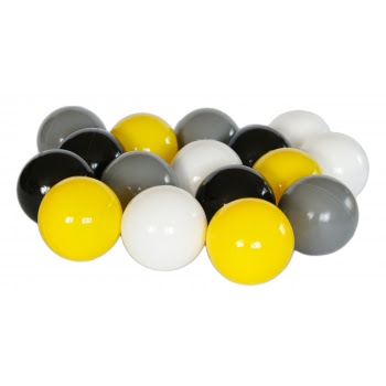 Piłki suchy basenik, białe, czarne, żółte, szare