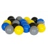 Piłeczki do baseników, niebieski, żółty, szary, czarny 7 cm 100 szt