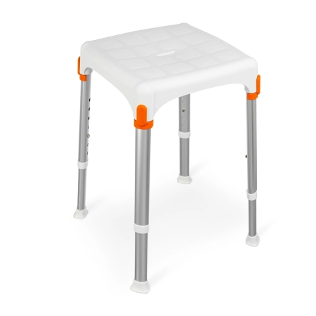 Biały taboret prysznicowy Timago KING-STA-20 do 150 kg