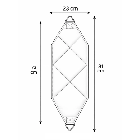 Podwieszka pod miednicę KC08 ze skaju do UGUL i PUR - wymiary pasa 73 × 23 cm