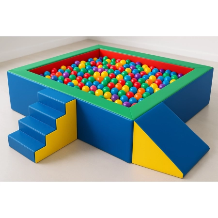 Suchy basen 200x200x60 cm z rampą do terapii SI i aktywności sensorycznej