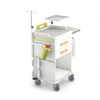 Wózek reanimacyjny REN-02/ABS-2 z wyposażeniem