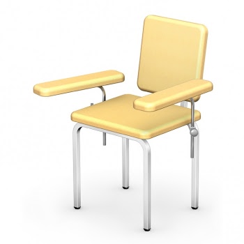 Krzesło do iniekcji z dwoma podpórkami