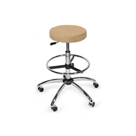 Taboret chromowany z podnóżkiem CROMO