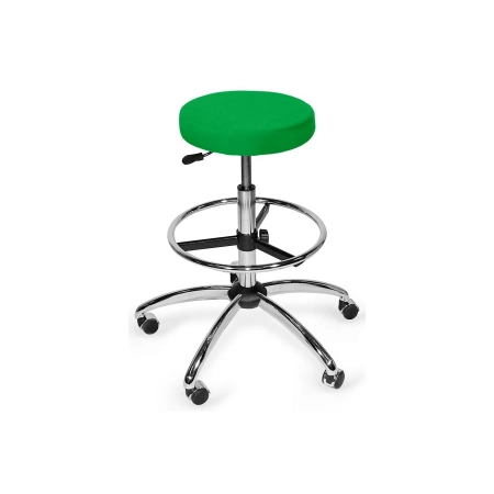 Taboret chromowany z podnóżkiem CROMO