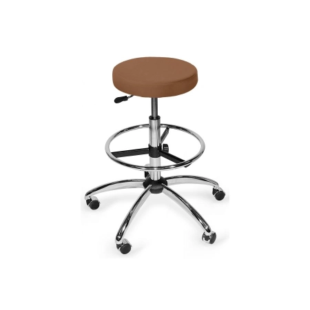 Taboret chromowany z podnóżkiem CROMO