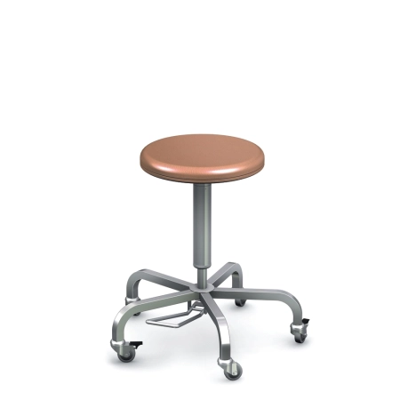 Taboret medyczny TB-03 ze stali kwasoodpornej z dźwignią nożną