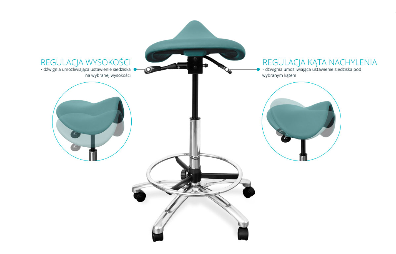  Taboret stomatologiczny z podnóżkiem