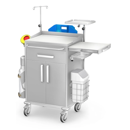 Wózek reanimacyjny - stal kwasoodporna