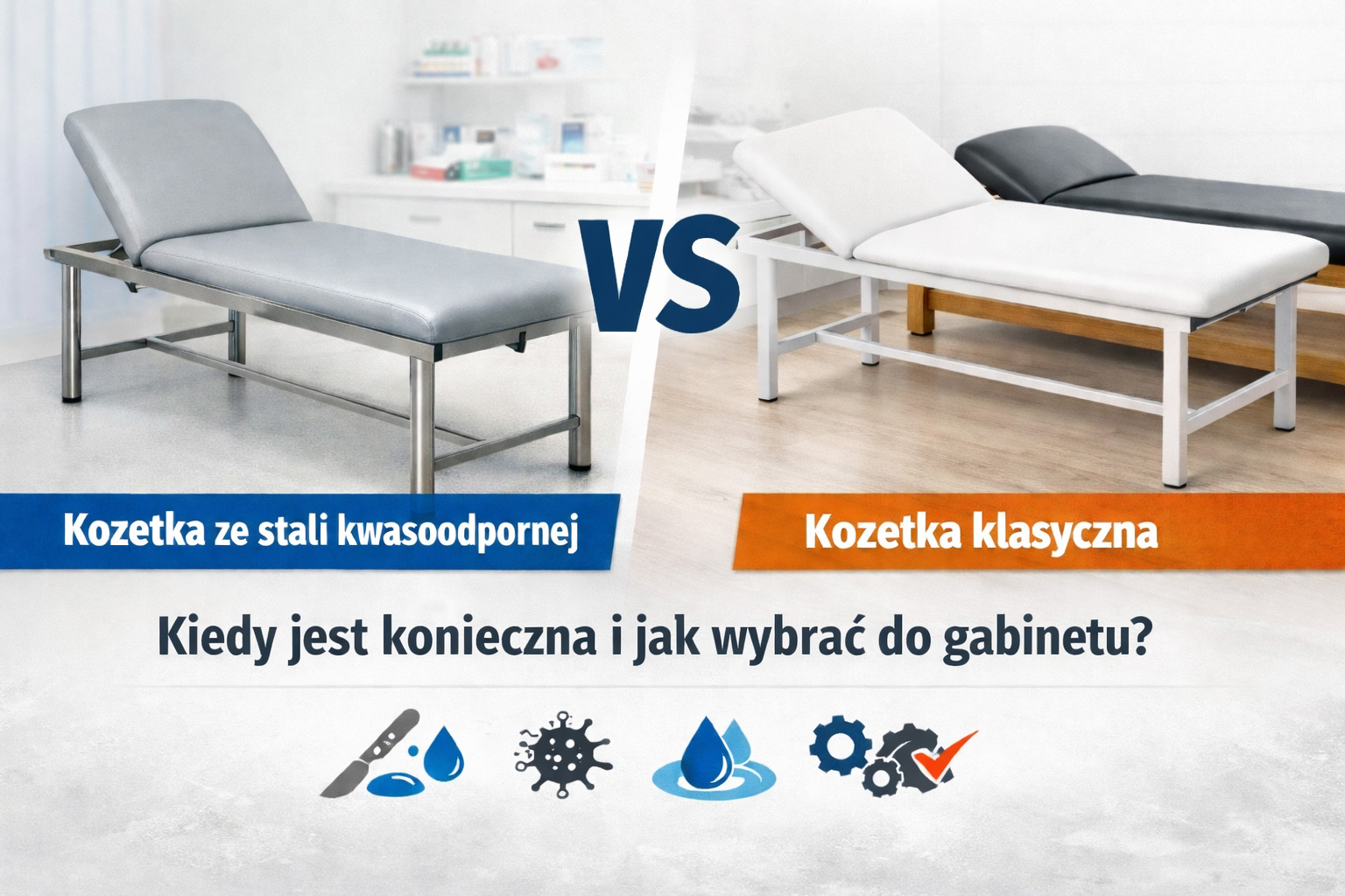 Kozetka kwasoodporna vs standardowa – różnice, zastosowania i parametry Kozetka kwasoodporna vs standardowa – różnice, zastosowania i parametry