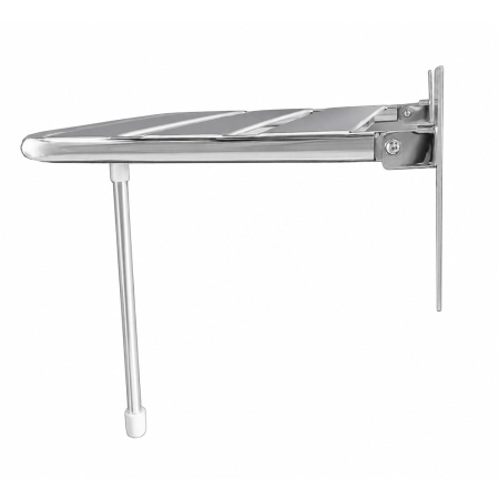 Krzesło prysznicowe mocowane do ściany z nogą KPU-2 INOX