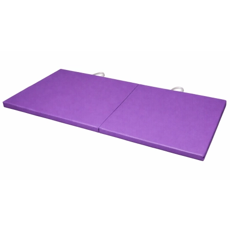 Fioletowy materac gimnastyczny składany 170x65x5 cm do rehabilitacji SaleMED