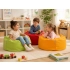 Pufa siedzisko z łuską gryki dla dzieci ze skaju w sali zabaw