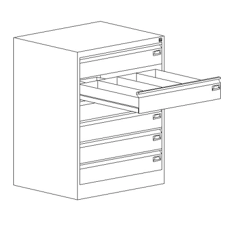 Metalowa Szafa Kartotekowa - Format A6 (6-szufladowa)
