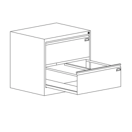 Metalowa Szafa Kartotekowa - Format A4 (2-szufladowa)