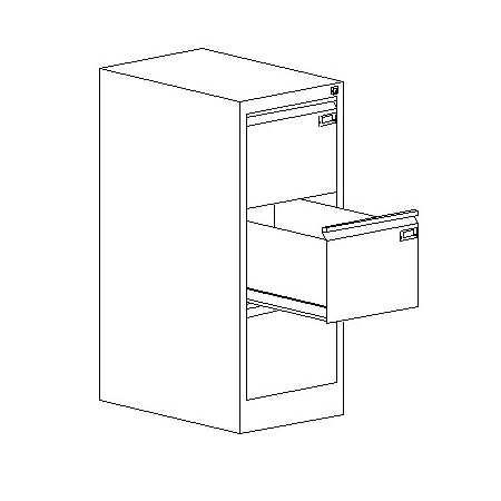 Metalowa Szafa Kartotekowa - Format A4 (3-szufladowa)