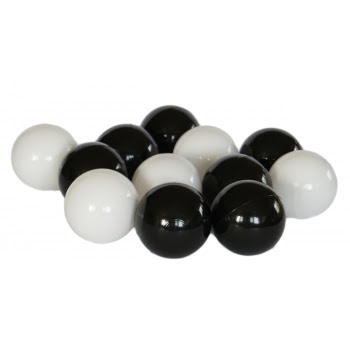 Piłeczki czarno-białe do baseników dziecięcych - 7 cm 100 szt