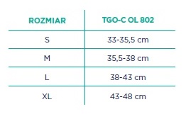 Opaska na łydkę TGO-C OL 802 dane techniczne
