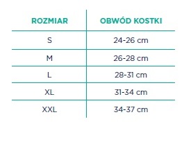 Tutor unieruchamiający staw skokowy dane techniczne