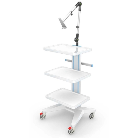 Wózek pod aparaturę medyczną z wysięgnikiem – 3 półki 450x320 mm