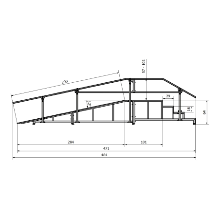 Schodki rehabilitacyjne 4,8m