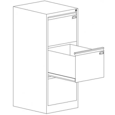 Metalowa Szafa Kartotekowa - Format A3 (3-szufladowa)