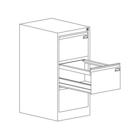 Metalowa Szafa Kartotekowa - Format A4 (3-szufladowa)