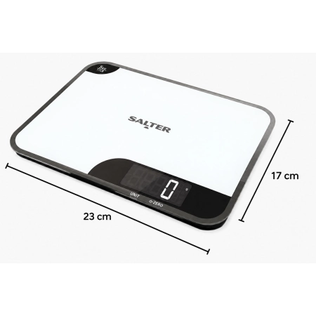 Wymiary wagi kuchennej Salter 1064 WHDR Mini-Max 23x17cm