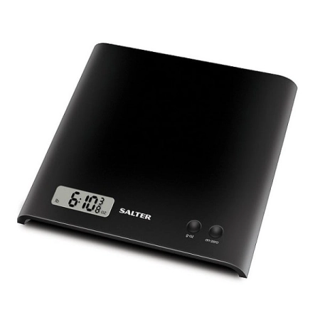 Czarna waga kuchenna Salter Arc 1066 BKDR15 3 kg 1 g – widok pod kątem