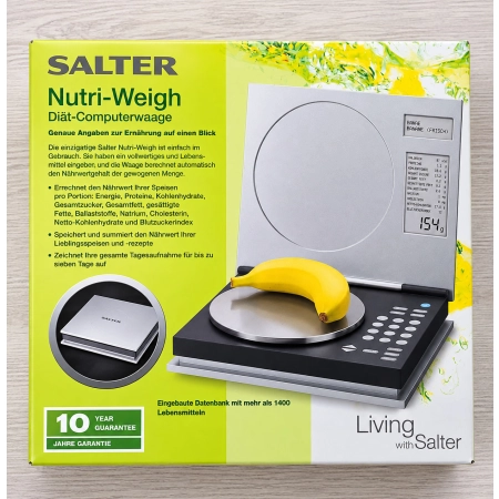 Opakowanie wagi dietetycznej Salter Nutri-Weigh 1450 z bazą produktów