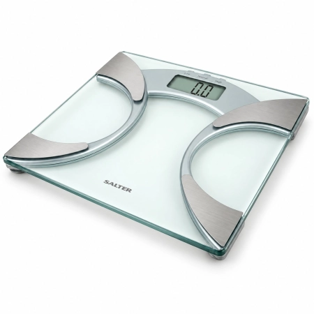 Salter 9115 SV3R Ultra Slim – szklana platforma i srebrne elektrody pomiarowe