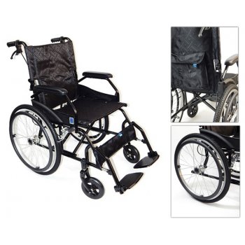 Wózek inwalidzki z pompowanymi kołami
